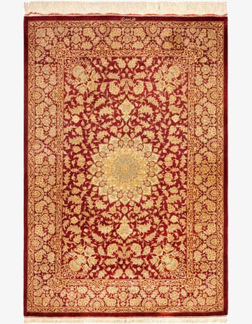 3' 3 x 4' 10 Ghom Silk Rug