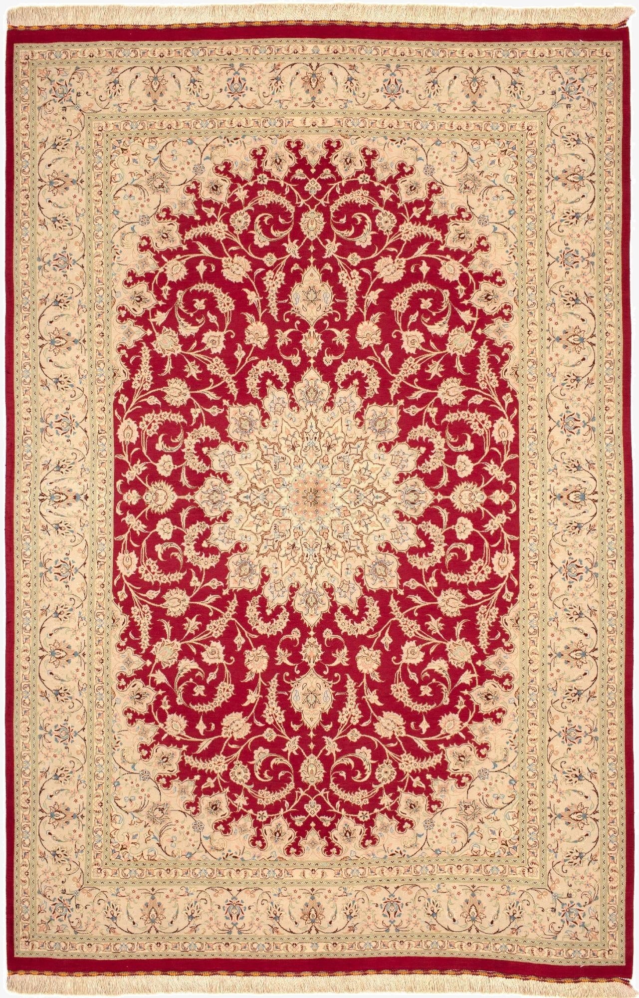5' 1 x 7' 9 Ghom Silk Rug