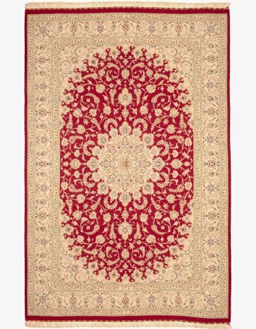5' 1 x 7' 9 Ghom Silk Rug