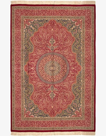 6' 6 x 9' 9 Ghom Silk Rug