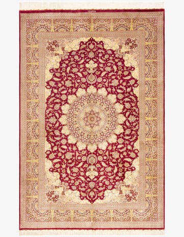 6' 5 x 9' 8 Ghom Silk Rug
