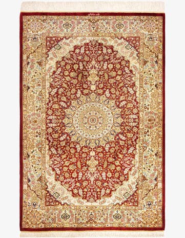 3' 3 x 4' 11 Ghom Silk Rug