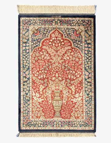 2' x 2' 11 Ghom Silk Rug