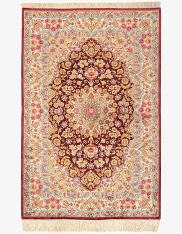 2' 7 x 3' 11 Ghom Silk Rug