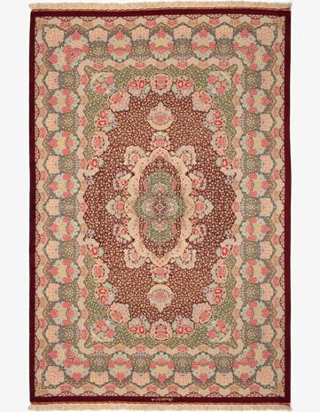 4' 5 x 6' 7 Ghom Silk Rug