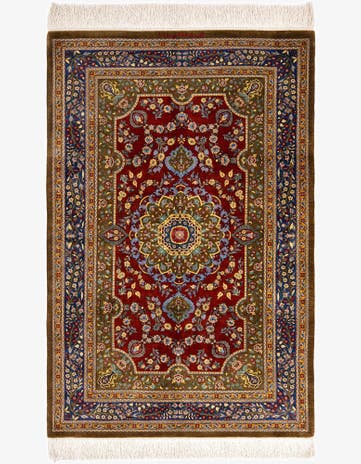 2' 7 x 4' Ghom Silk Rug