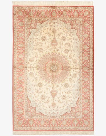 5' 3 x 8' Ghom Silk Rug