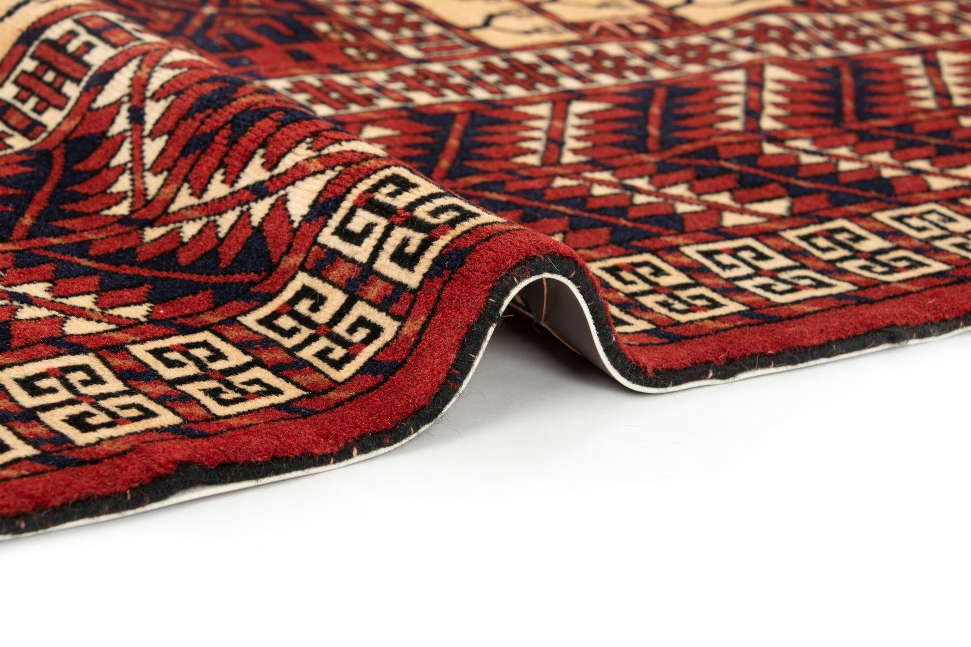 4' 5 x 6' 1 Hand Knotted Hacilou Wool Rug
