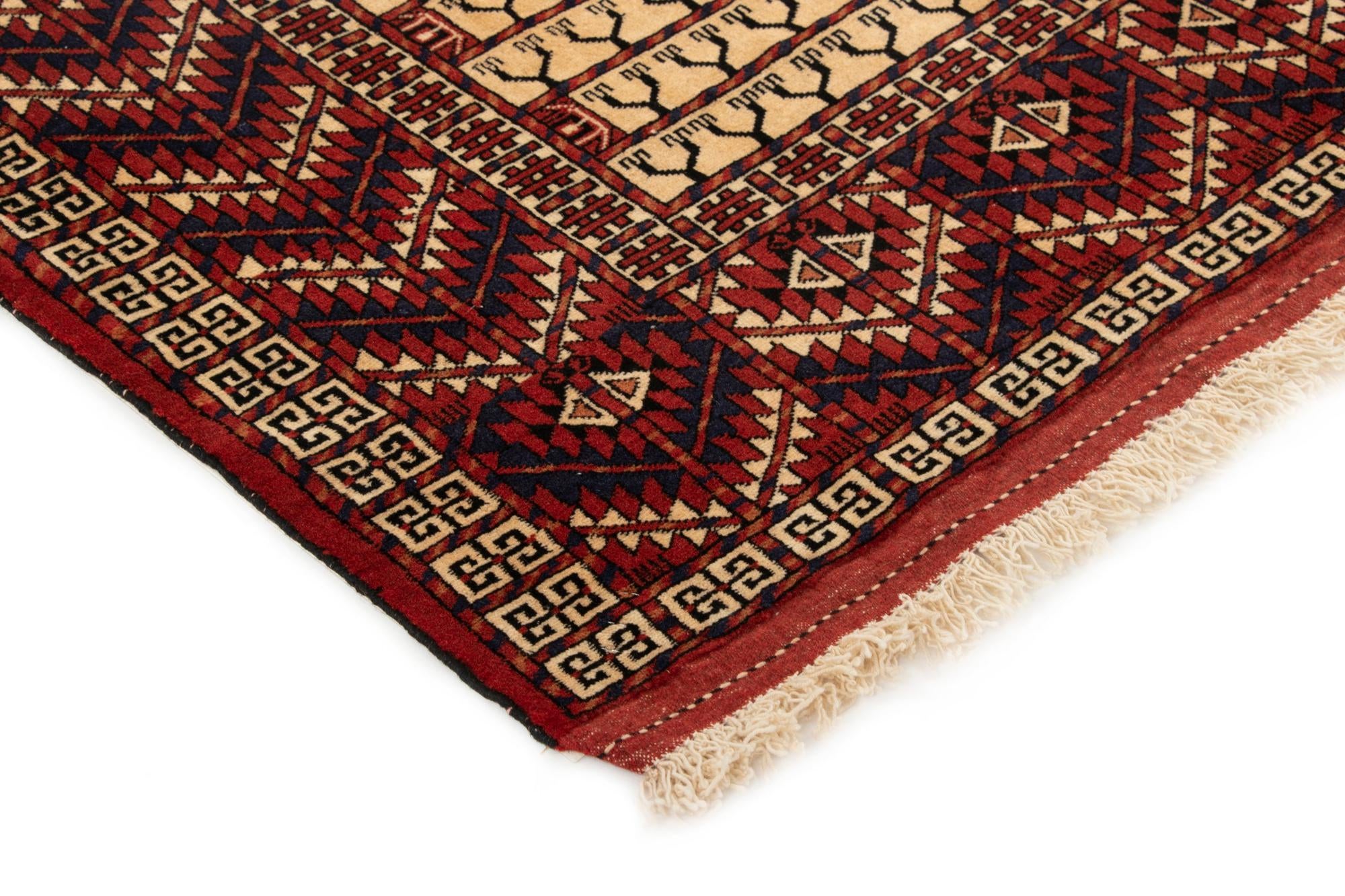 4' 5 x 6' 1 Hand Knotted Hacilou Wool Rug