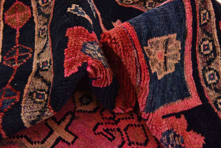 4' 5 x 8' 6 Hand Knotted Hamedan Persian Wool Rug