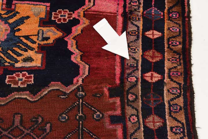 4' 5 x 8' 6 Hand Knotted Hamedan Persian Wool Rug