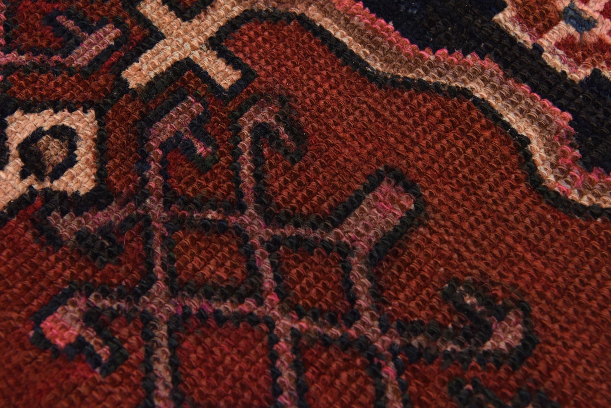 4' 5 x 8' 6 Hand Knotted Hamedan Persian Wool Rug