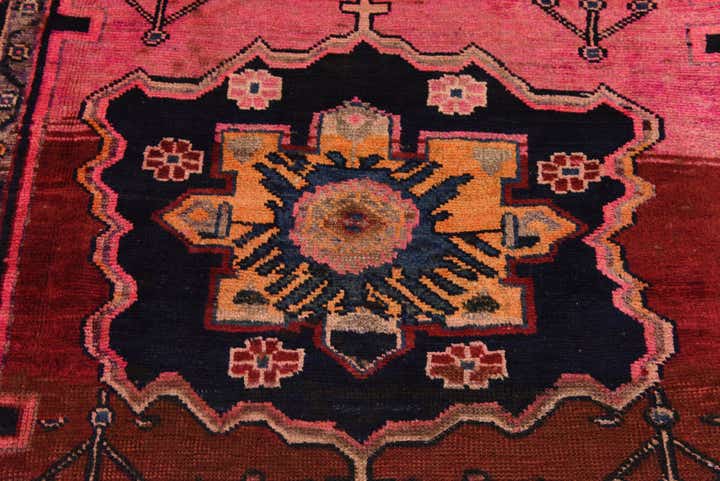 4' 5 x 8' 6 Hand Knotted Hamedan Persian Wool Rug
