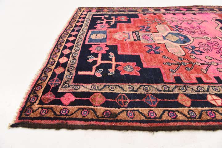 4' 5 x 8' 6 Hand Knotted Hamedan Persian Wool Rug