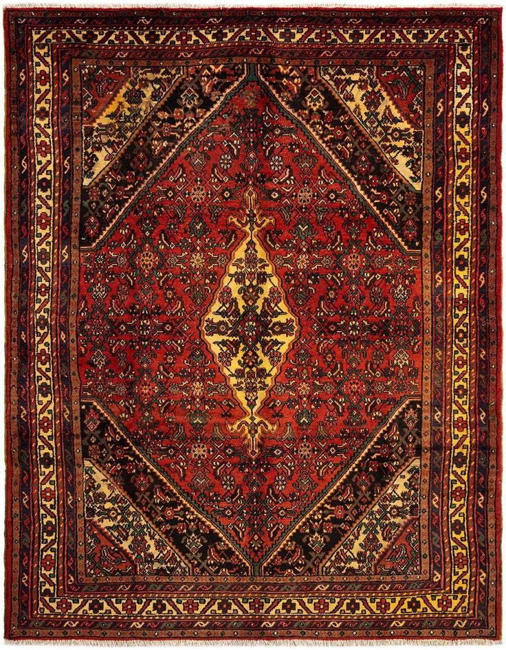 Detail image of 6' 8 x 10' 3 Hamedan Wool Rug
