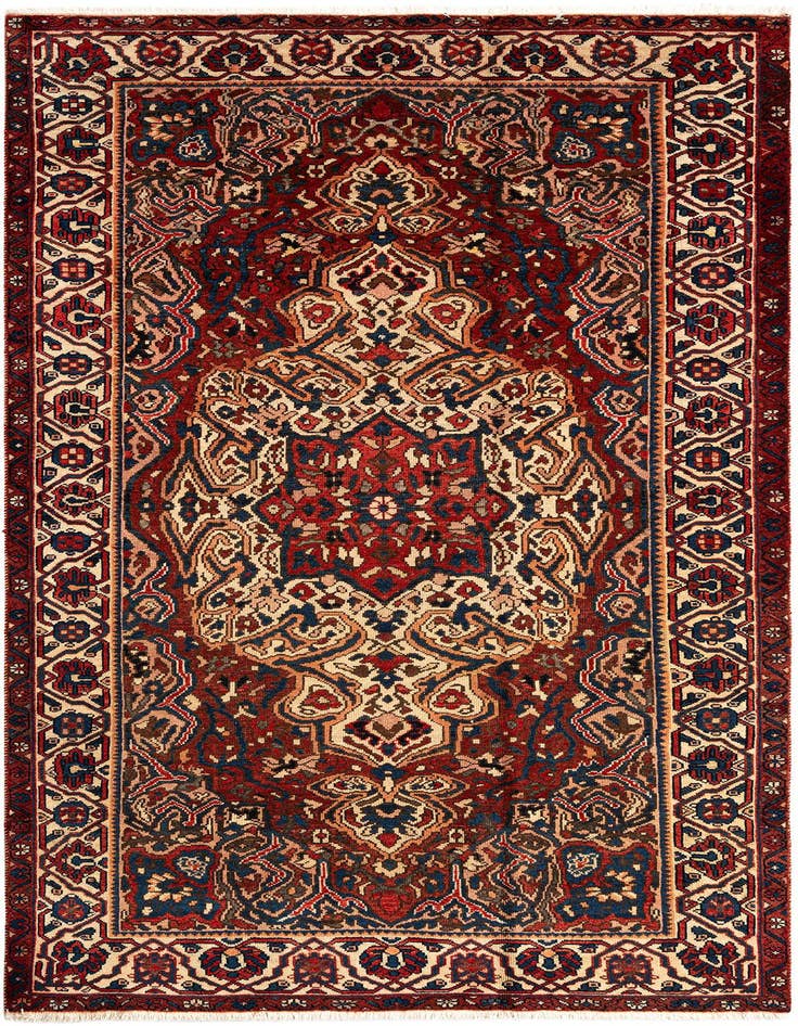 Detail image of 5' 7 x 10' Hamedan Wool Rug