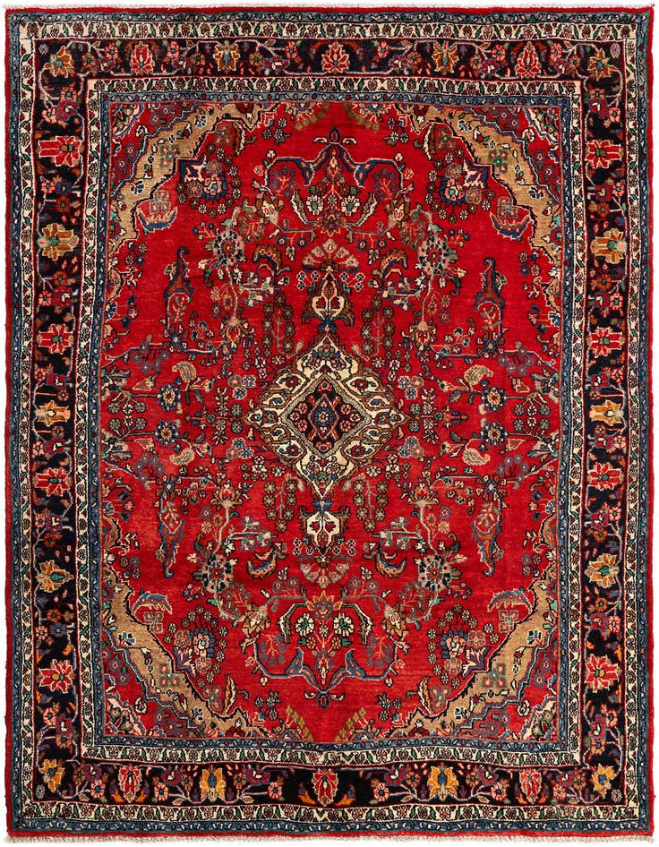 Detail image of 6' 9 x 9' 4 Hamedan Wool Rug