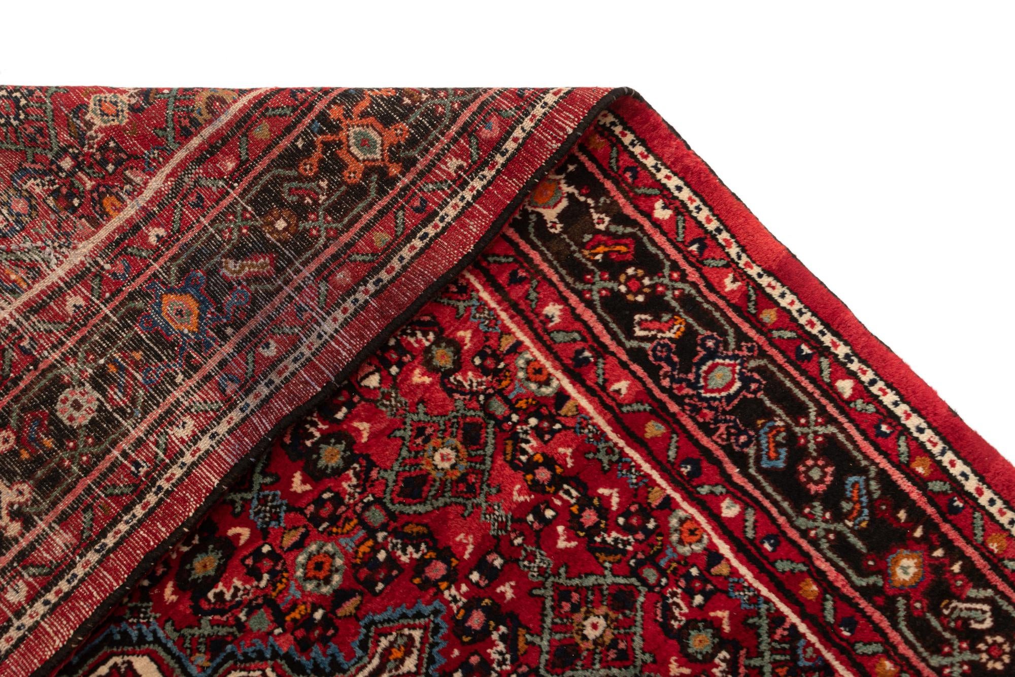 6' 11 x 10' 2 Hamedan Wool Rug