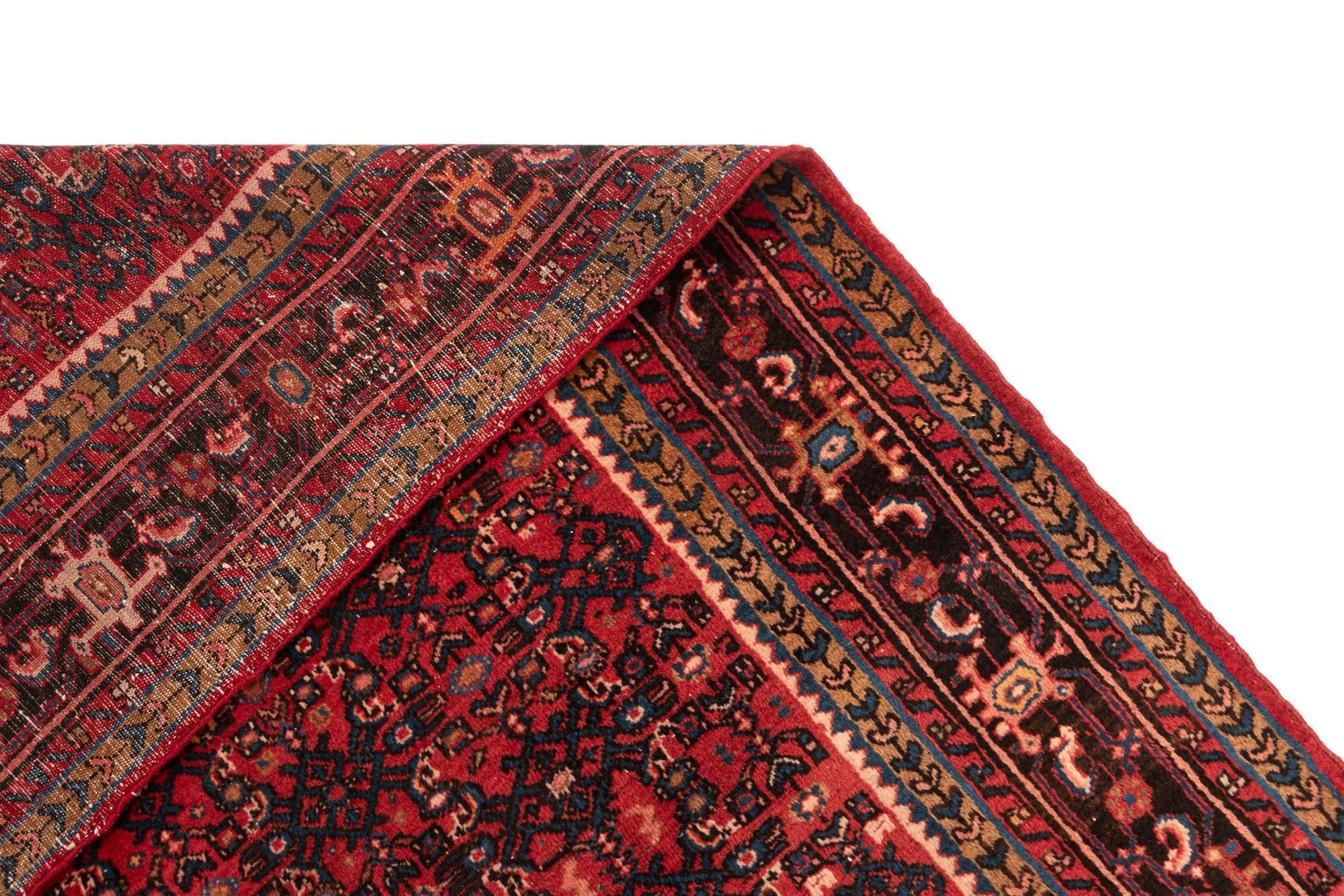 6' 11 x 11' 1 Hamedan Wool Rug