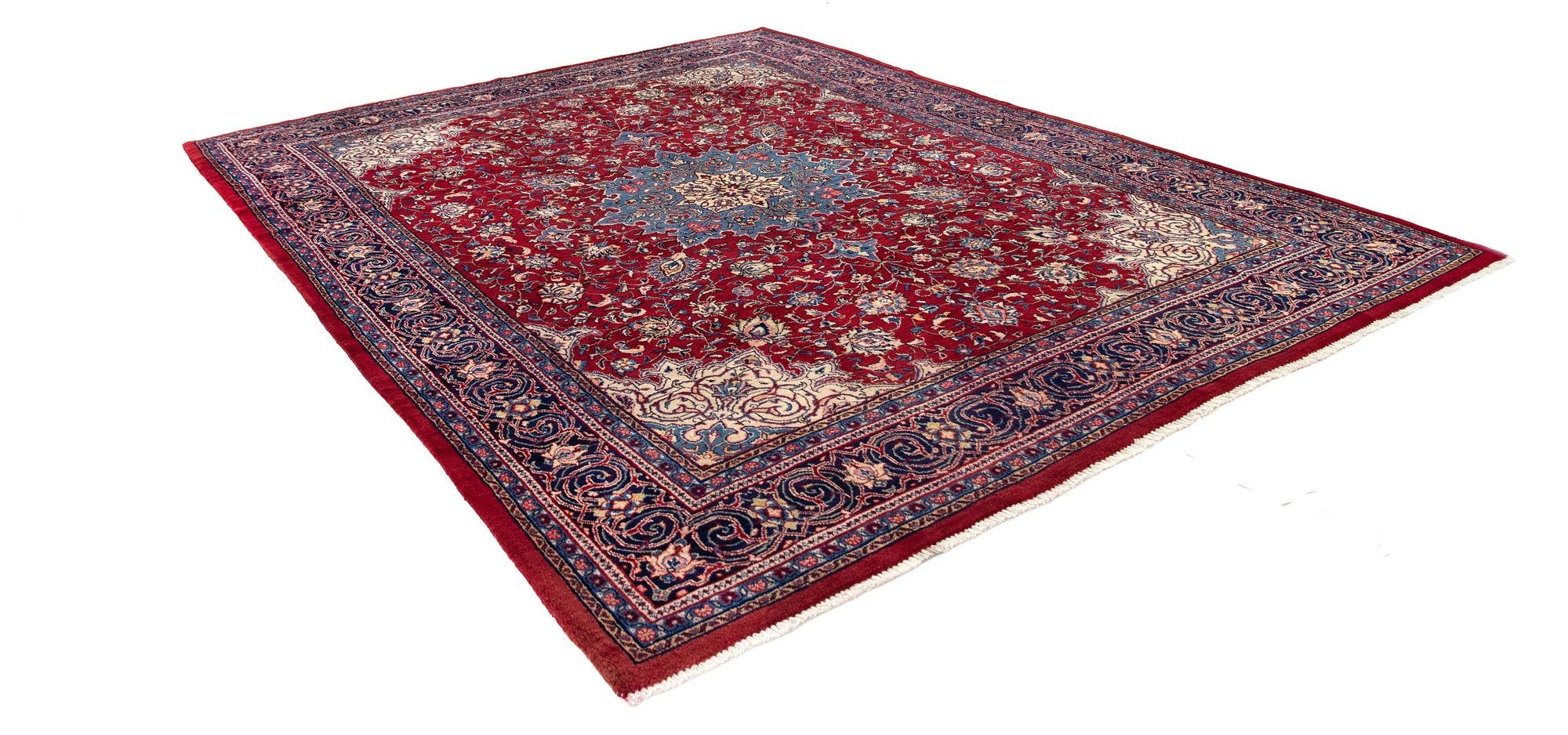 10' 2 x 13' 5 Hand Knotted Hamedan Persian Wool Rug