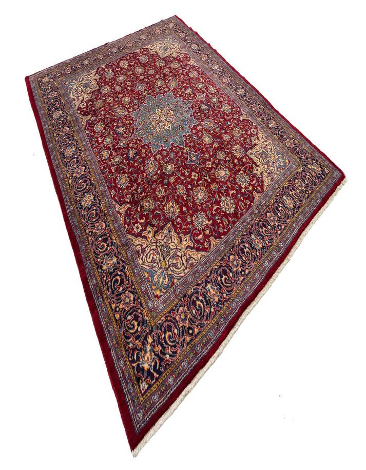 Detail image of 10' 4 x 13' Hand Knotted Hamedan Persian Wool Rug