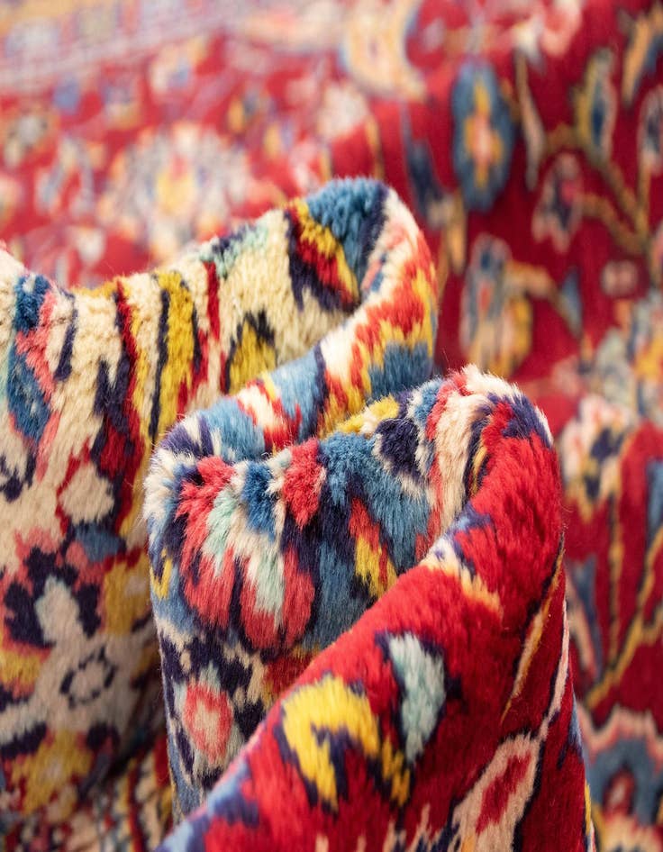 Detail image of 10' 4 x 13' Hand Knotted Hamedan Persian Wool Rug