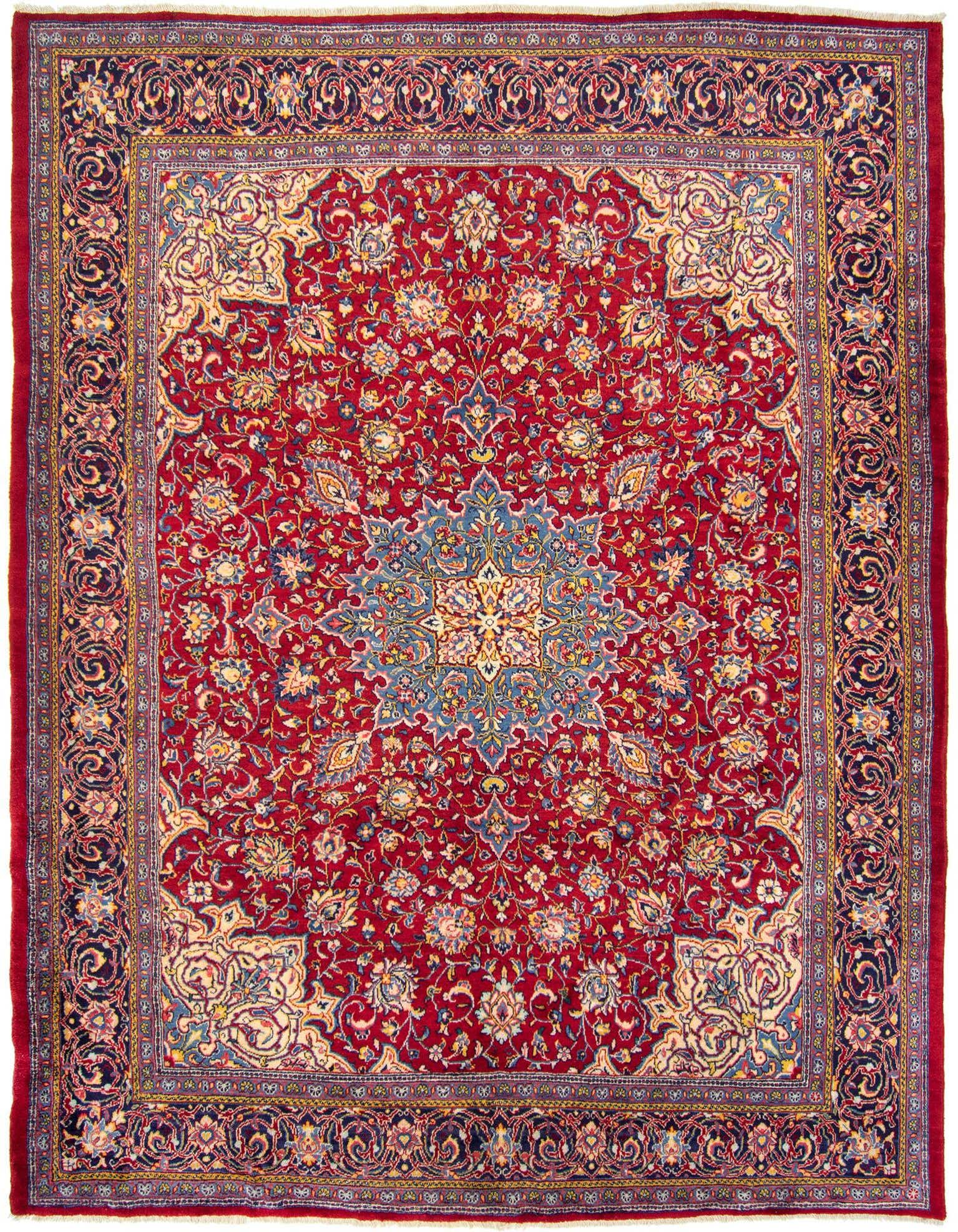 10' 4 x 13' Hand Knotted Hamedan Persian Wool Rug