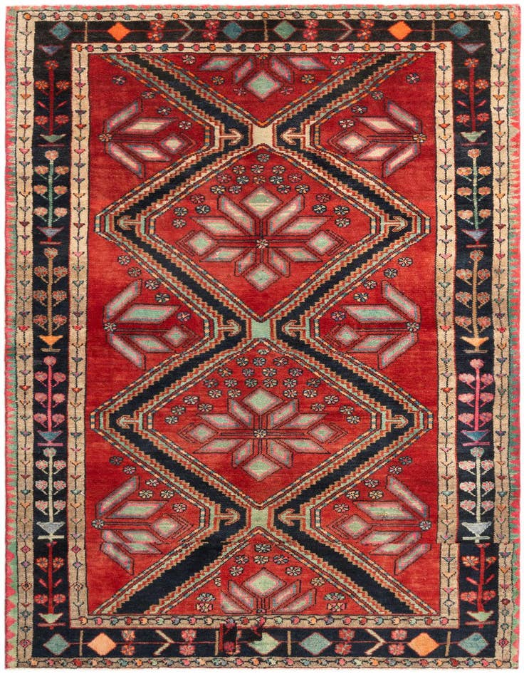 Detail image of 4' 8 x 8' 3 Hamedan Rug