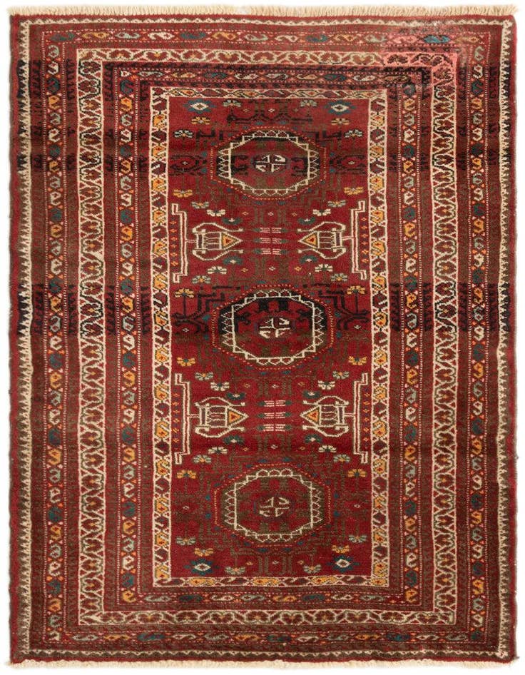 Detail image of 3' 1 x 4' 11 Hamedan Rug
