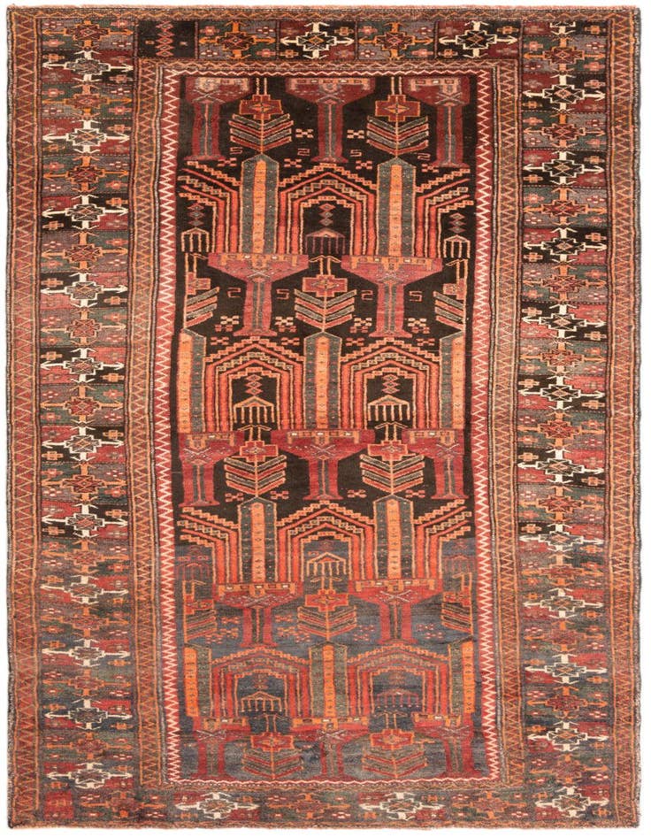 Detail image of 4' x 9' Hamedan Rug