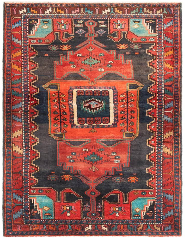 Detail image of 4' 1 x 9' 5 Hamedan Rug