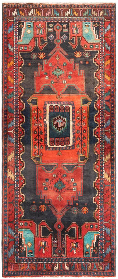 Detail image of 4' 1 x 9' 5 Hamedan Rug