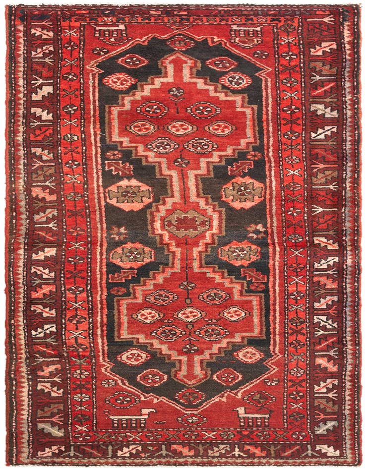 Detail image of 3' 6 x 8' 10 Hamedan Rug