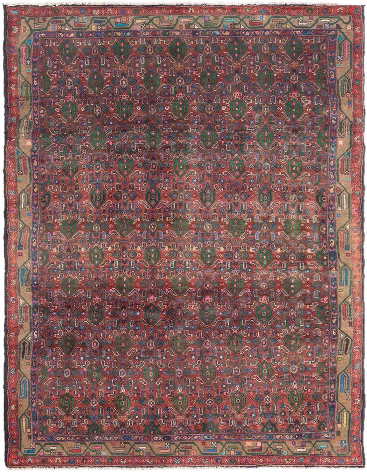 Detail image of 4' 8 x 9' 3 Hamedan Rug