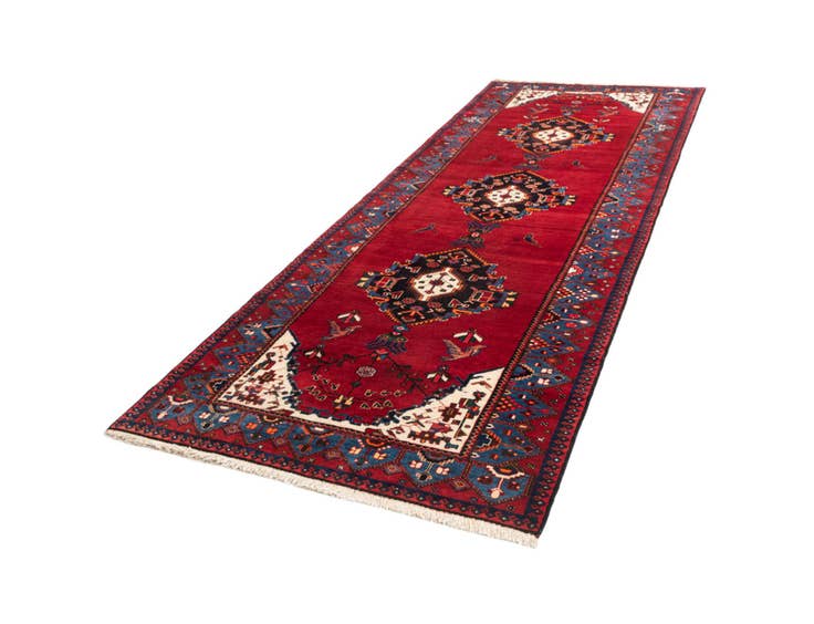 Detail image of 4' 11 x 12' 9 Hand Knotted Hamedan Rug