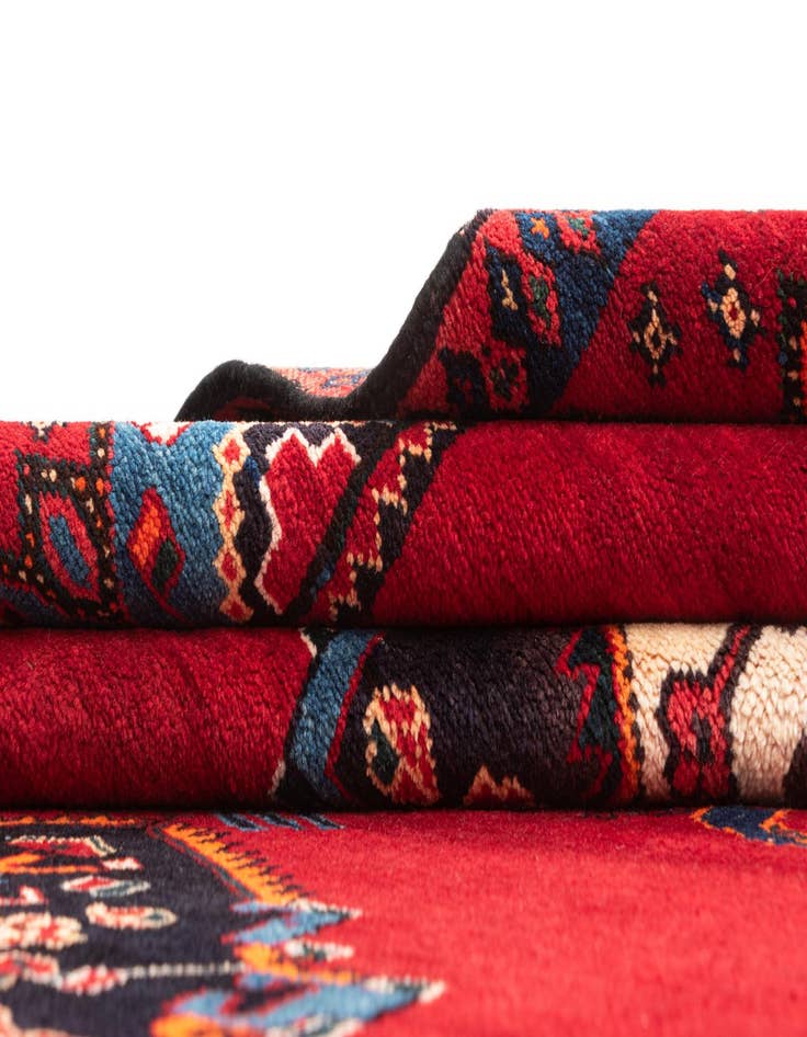 Detail image of 4' 11 x 12' 9  Hand Knotted Hamedan Rug