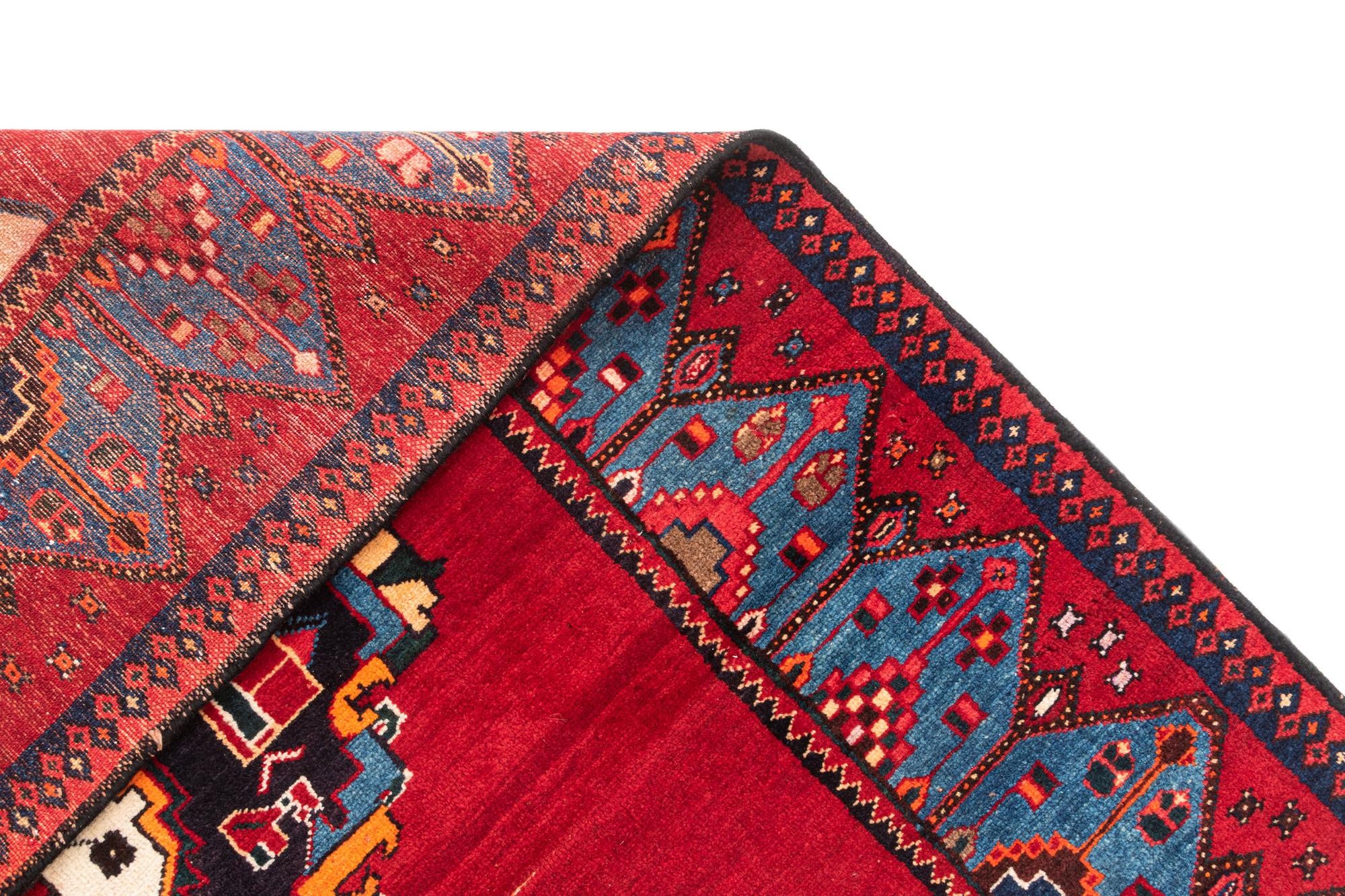 4' 11 x 12' 9 Hand Knotted Hamedan Rug