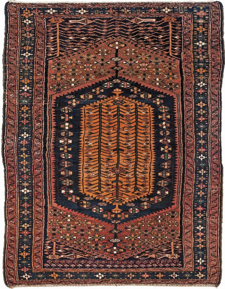 Detail image of 4' x 9' 6 Hamedan Rug
