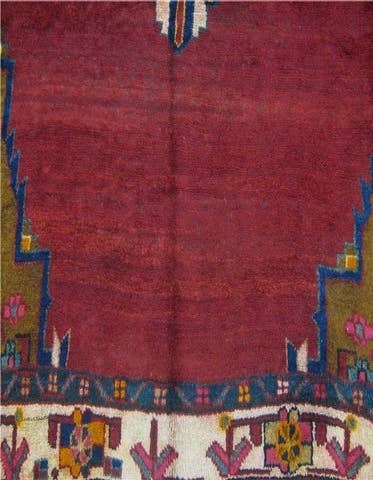 Detail image of 6' 5 x 9' 11 Hand Knotted Hamedan Persian Wool Rug