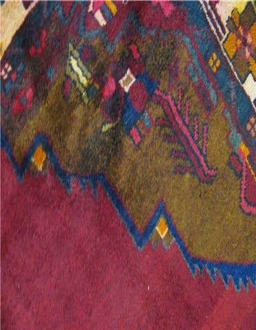 Detail image of 6' 5 x 9' 11 Hand Knotted Hamedan Persian Wool Rug