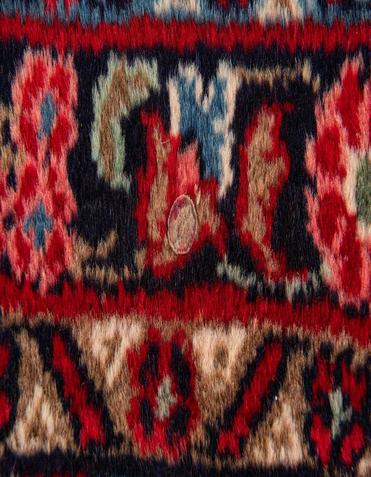 Detail image of 9' x 12' 4 Hand Knotted Hamedan Persian Wool Rug