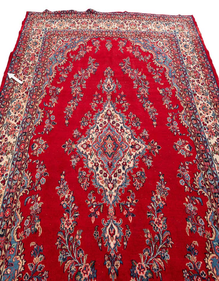 Detail image of 9' x 12' 4 Hand Knotted Hamedan Persian Wool Rug