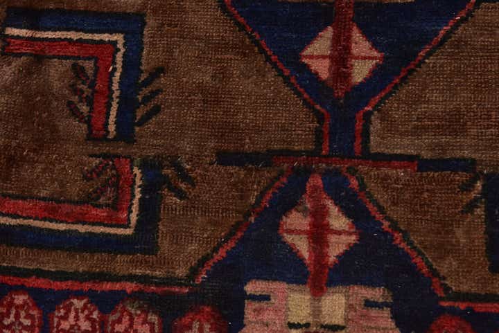5' x 6' 7 Hand Knotted Hamedan Persian Wool Rug
