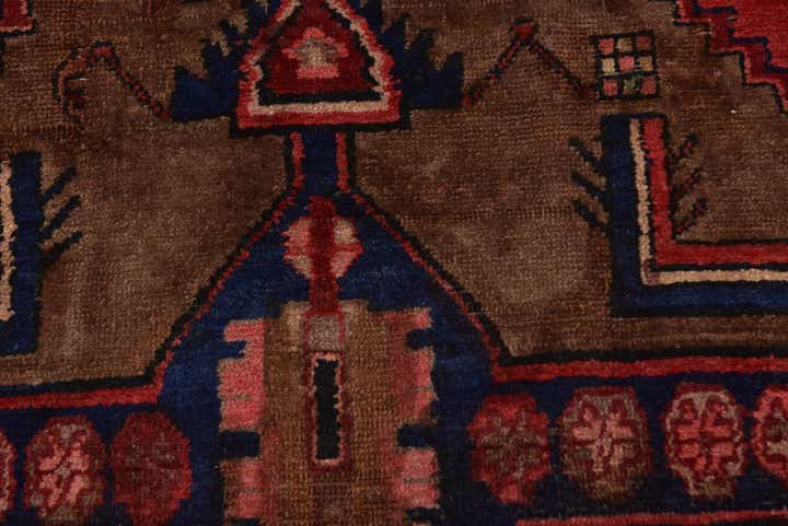 5' x 6' 7 Hand Knotted Hamedan Persian Wool Rug