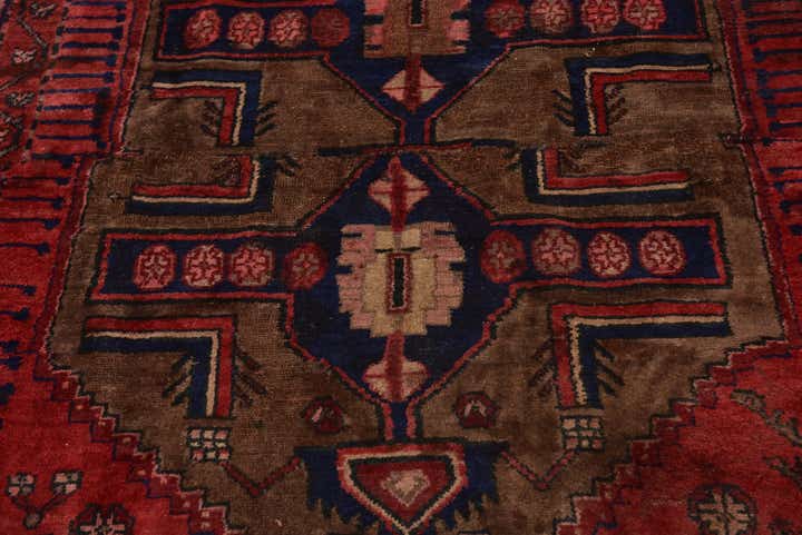 5' x 6' 7 Hand Knotted Hamedan Persian Wool Rug