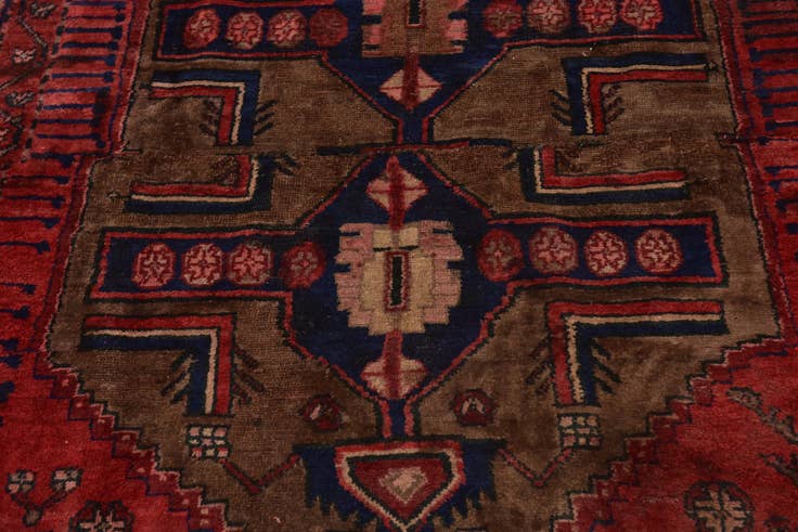 Detail image of 5' x 6' 7 Hand Knotted Hamedan Persian Wool Rug