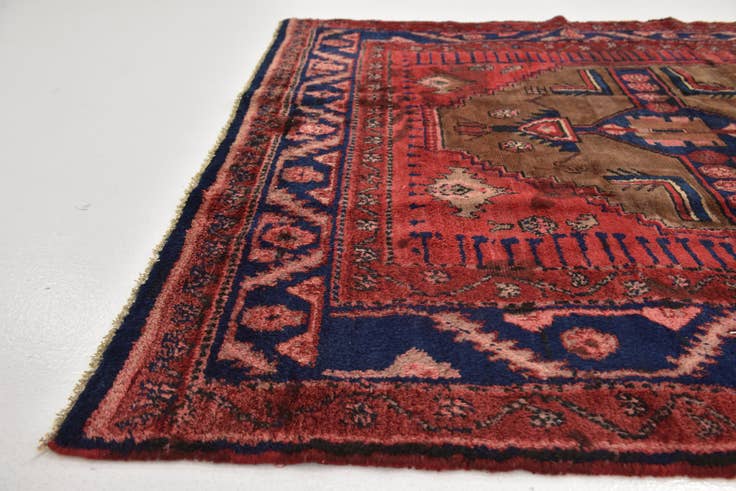 Detail image of 5' x 6' 7 Hand Knotted Hamedan Persian Wool Rug