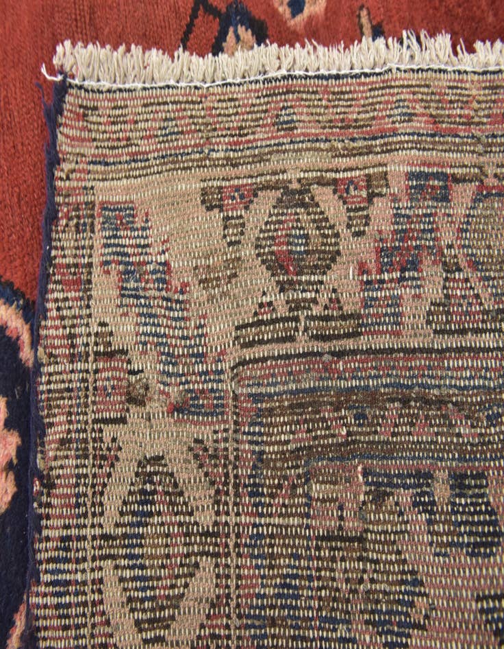 Detail image of 4' 5 x 6' 8 Hand Knotted Hamedan Persian Wool Rug