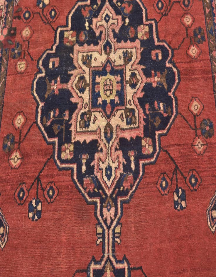 Detail image of 4' 5 x 6' 8 Hand Knotted Hamedan Persian Wool Rug