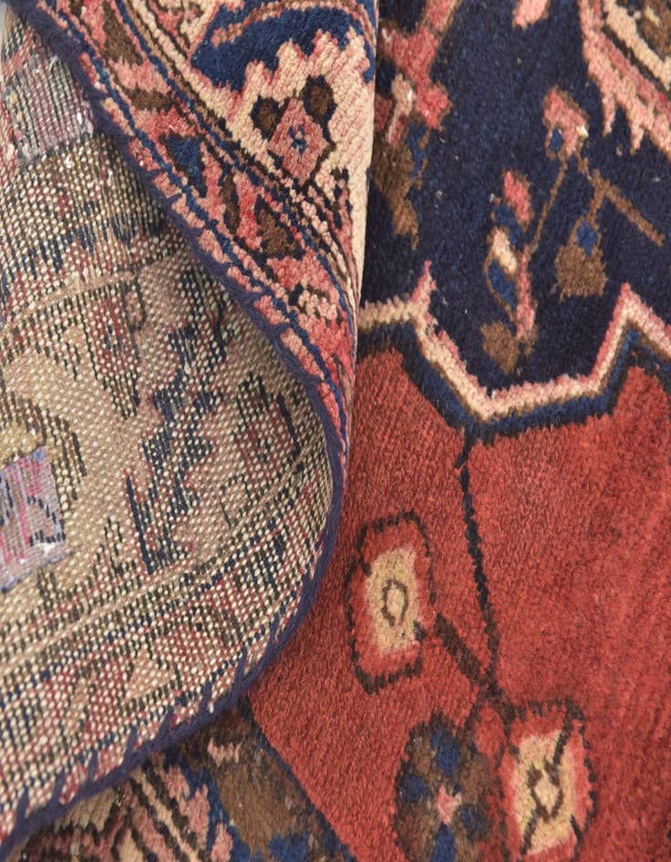 Detail image of 4' 5 x 6' 8 Hand Knotted Hamedan Persian Wool Rug